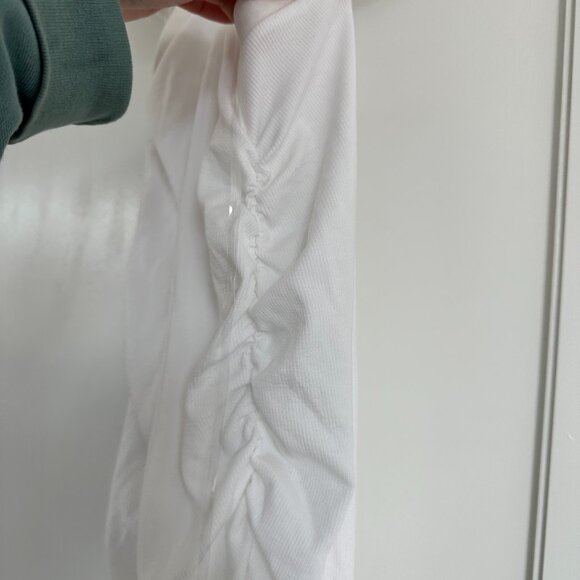 NWT Jonathan Simkhai Cailan Cut-out Mini Dress Stretch Rib Knit White Size Small - Picture 8 of 11